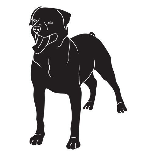Perro Rottweiler negro Diseño PNG