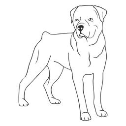 Golpe lateral de perro rottweiler Diseño PNG