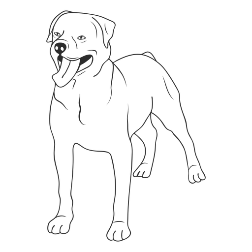 Rottweiler Hundeschlag PNG-Design
