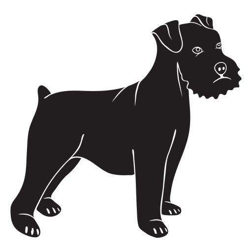 Schnauzer dog side black - Transparent PNG & SVG vector file