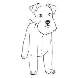 Schnauzer Dog Stroke PNG & SVG Design For T-Shirts