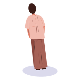 Rückwärts Junge Charakter PNG-Design