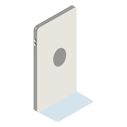 Backwards cellphone isometric PNG Design