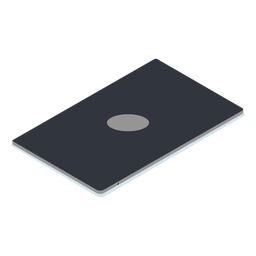Backwards tablet isometric PNG Design
