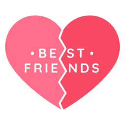 Download Best Friends Pink Heart Transparent Png Svg Vector File