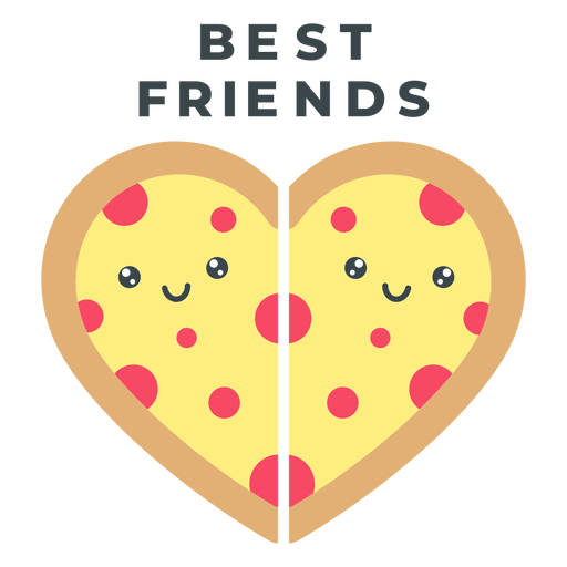 Download Mejores amigos corazón de pizza - Descargar PNG/SVG ...