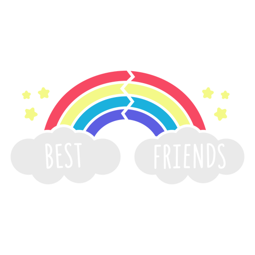 Best friends rainbow - Transparent PNG & SVG vector file