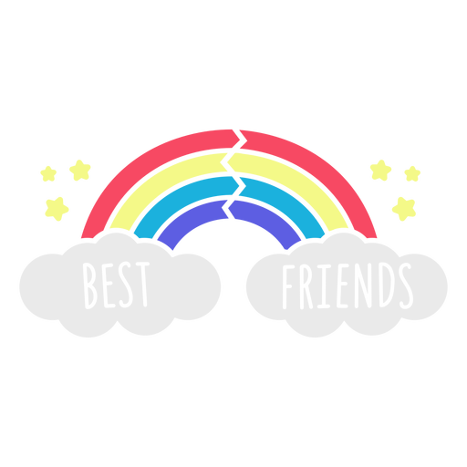 Download Best friends rainbow - Transparent PNG & SVG vector file