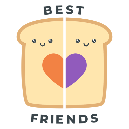Beste Freunde Toast PNG-Design