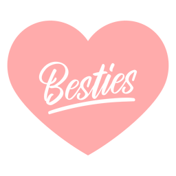 Besties heart PNG Design