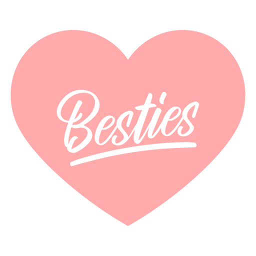Besties heart PNG Design