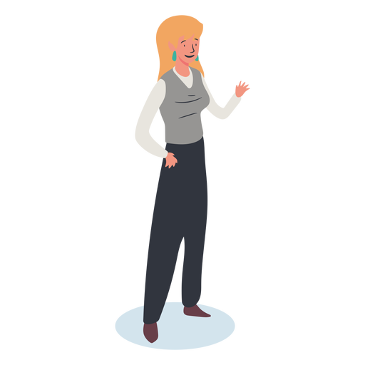 Blonde woman character isometric - Transparent PNG & SVG vector file