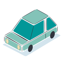 Blaues Auto isometrisch PNG-Design
