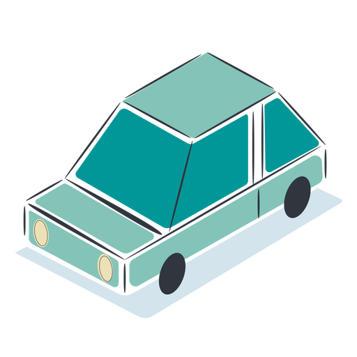 Carro azul isométrico Desenho PNG