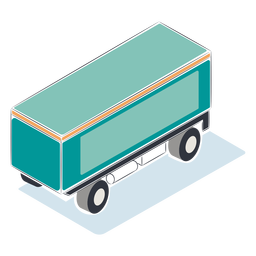 Contenedor azul isométrico Diseño PNG