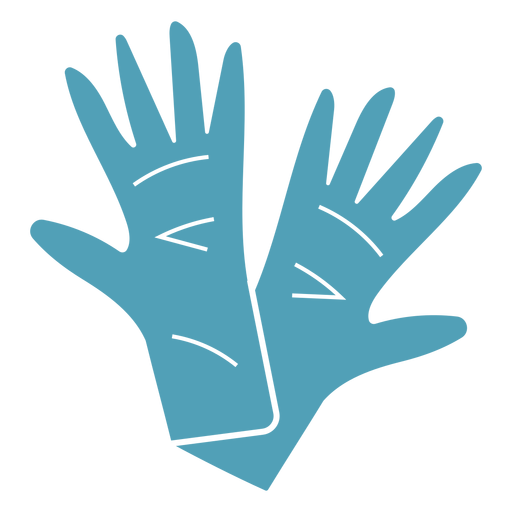 Blaue medizinische Handschuhe PNG-Design