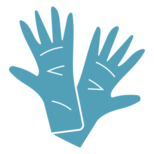 Blue medical gloves PNG Design