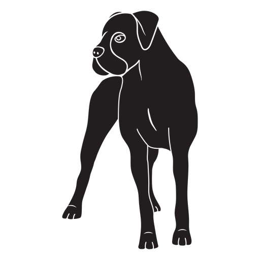 Boxer dog black PNG Design