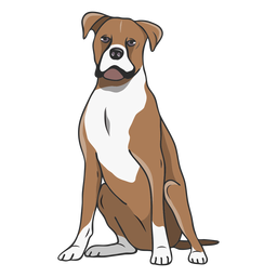 Boxer dog illustration PNG Design Transparent PNG