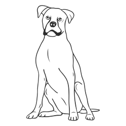 Golpe de perro boxer Diseño PNG