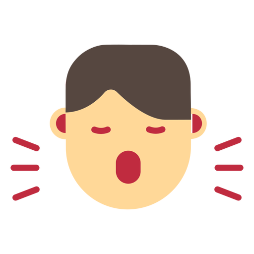 Boy yawning icon PNG Design