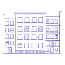 Building hand drawn PNG Design