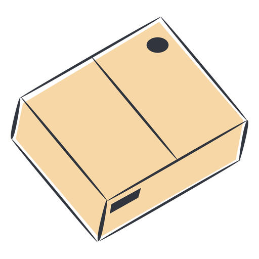 Cardboard box closed PNG Design