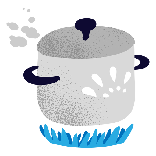 Cooking pot textured PNG Design