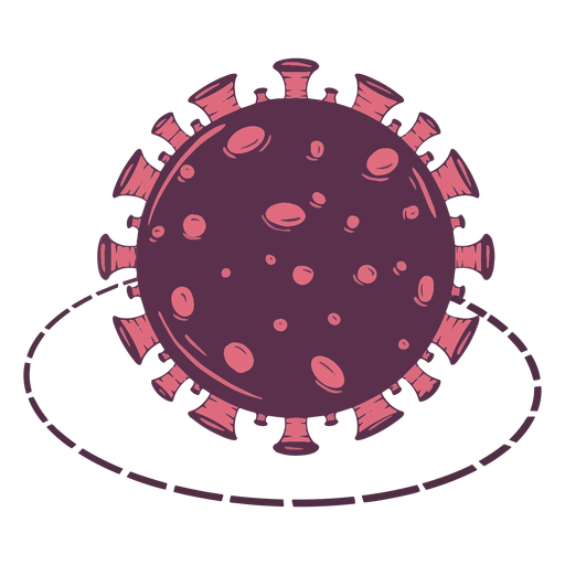 Coronavirus covid19 dibujado a mano Diseño PNG