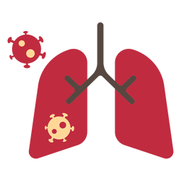 Icono de pulmones de coronavirus Diseño PNG