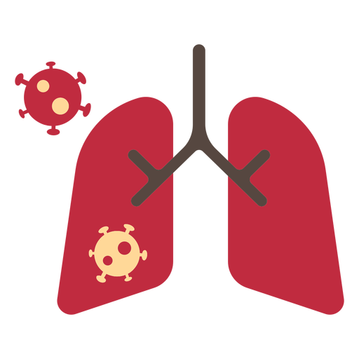 Icono de pulmones de coronavirus Diseño PNG