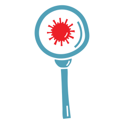 Covid19 magnifying glass duotone PNG Design