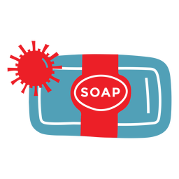 Covid19 soap duotone PNG Design
