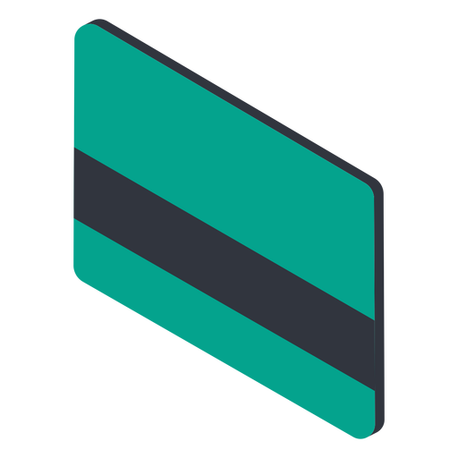 Kreditkarte rückwärts isometrisch PNG-Design