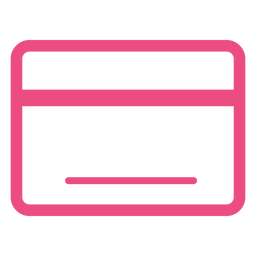 Ícone do cartão de crédito em rosa