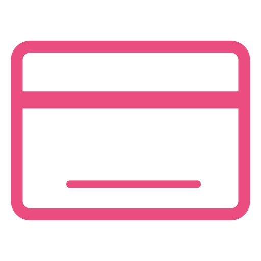 Icono de tarjeta de crédito trazo rosa Diseño PNG
