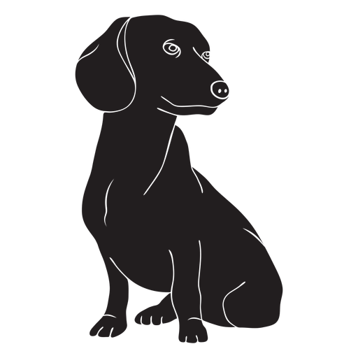 Cachorro bassê preto Desenho PNG