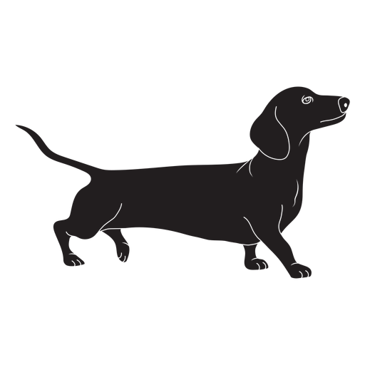 Dackel Hundeseite schwarz PNG-Design