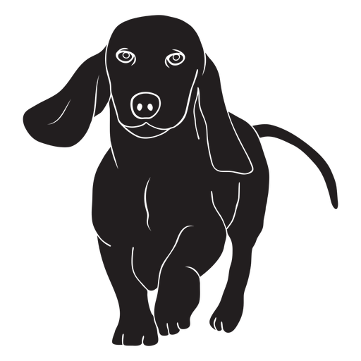 Dackelhund der schwarz geht PNG-Design