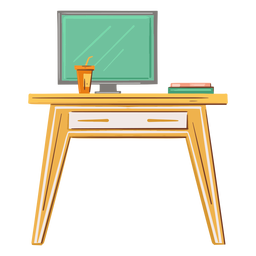 Desk computer flat Desk computer flat