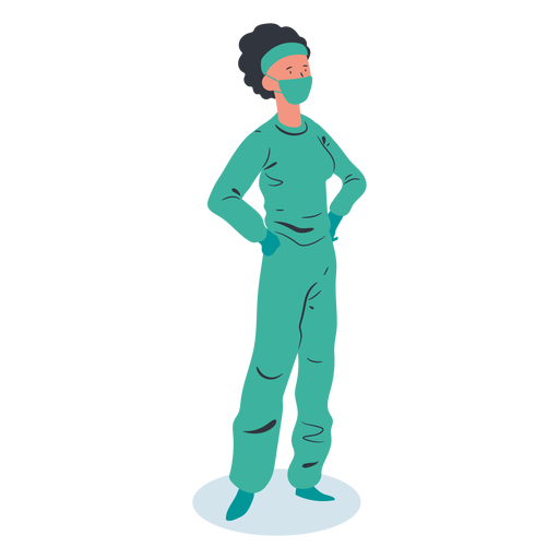 Doctor woman character isometric PNG Design