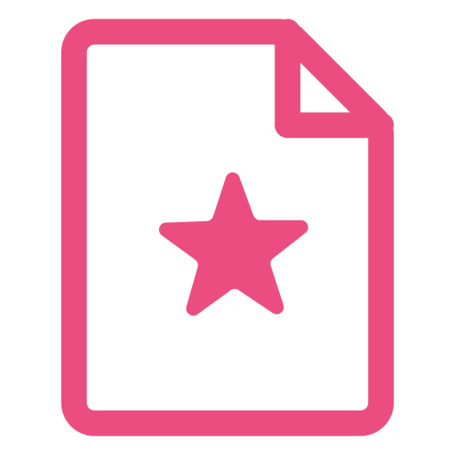 Document icon stroke pink PNG Design