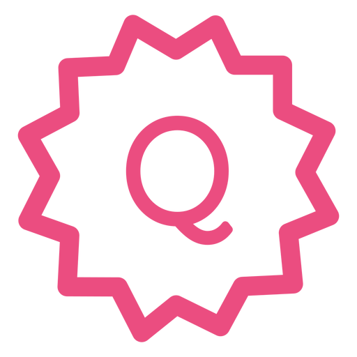 Ecommerce q icon stroke pink PNG Design