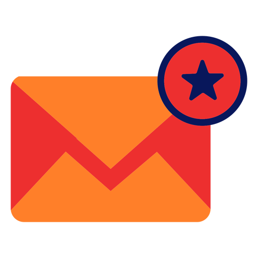 E-Mail-Symbol flach PNG-Design