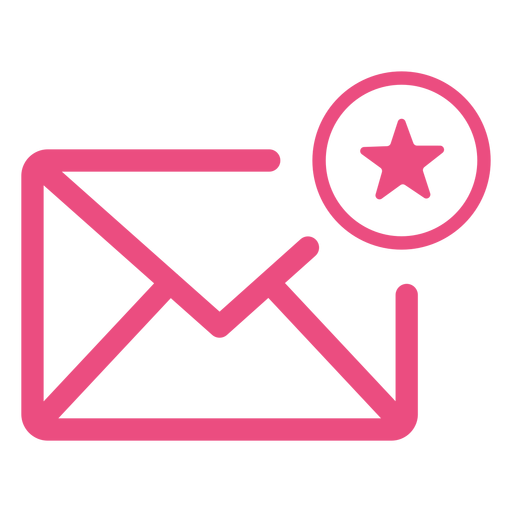 E-Mail-Symbol Strich PNG-Design