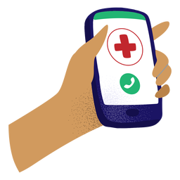 Emergency call textured PNG Design