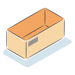 Empty box isometric PNG Design