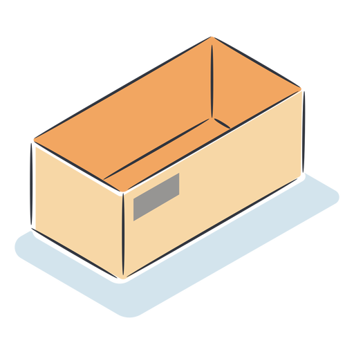 Empty box isometric PNG Design