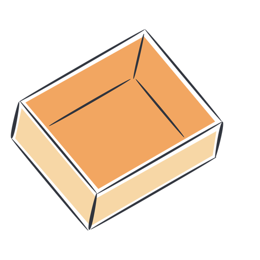 Empty cardboard box PNG Design