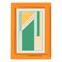 Flat framed abstract picture PNG Design Transparent PNG